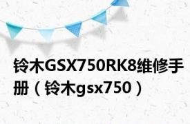 铃木GSX750RK8维修手册（铃木gsx750）