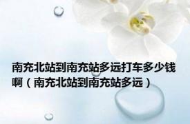 南充北站到南充站多远打车多少钱啊（南充北站到南充站多远）