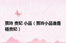贾玲 贵妃 小品（贾玲小品谁是杨贵妃）