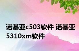 诺基亚c503软件 诺基亚5310xm软件 