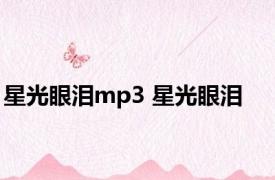 星光眼泪mp3 星光眼泪 