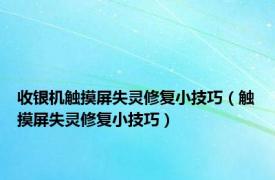 收银机触摸屏失灵修复小技巧（触摸屏失灵修复小技巧）