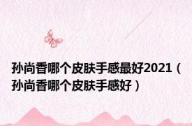 孙尚香哪个皮肤手感最好2021（孙尚香哪个皮肤手感好）