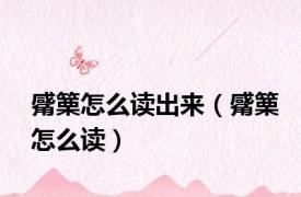 觱篥怎么读出来（觱篥怎么读）