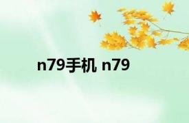 n79手机 n79 