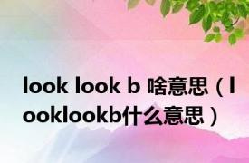 look look b 啥意思（looklookb什么意思）