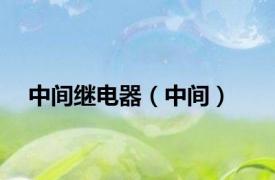 中间继电器（中间）