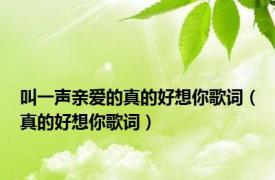 叫一声亲爱的真的好想你歌词（真的好想你歌词）