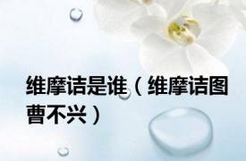 维摩诘是谁（维摩诘图曹不兴）