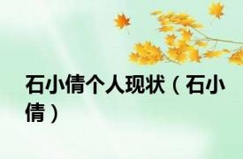 石小倩个人现状（石小倩）