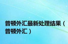 普顿外汇最新处理结果（普顿外汇）