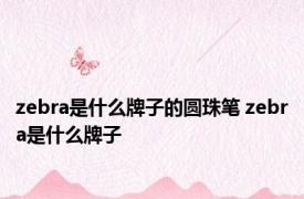 zebra是什么牌子的圆珠笔 zebra是什么牌子 