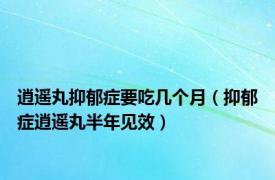逍遥丸抑郁症要吃几个月（抑郁症逍遥丸半年见效）