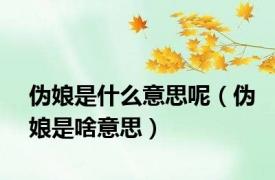 伪娘是什么意思呢（伪娘是啥意思）