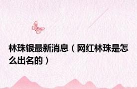 林珠银最新消息（网红林珠是怎么出名的）